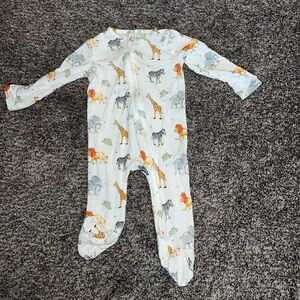 Little me, 6-9 month safari animal footie